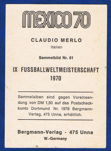 Fussball bergmann sammelbild - bergmann,