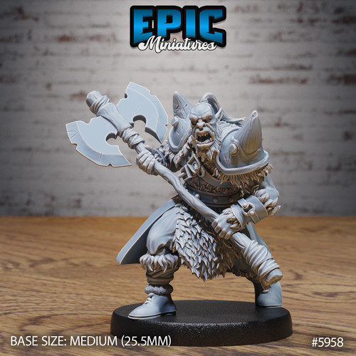 Miniature snow orc axe - miniature,