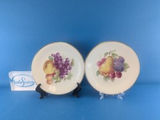 Edelstein Bavaria 360 Kuchenteller 2 Stück / Obstdecor / Goldrand