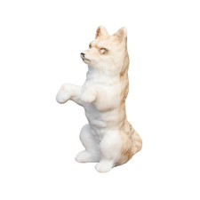 Antik Bisquit Porzellan Figur Spitz Hund Puppenstube Miniatur 29mm Hertwig Tiere