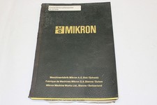 Betriebsanleitung - Fräsmaschine Fräse - MIKRON A.G. Biel - WF 2/3 DPM - 1981