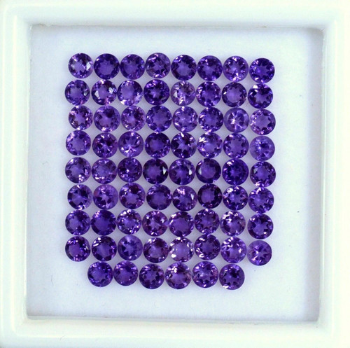 Natürlicher amethyst 6mm rund - natürlicher,