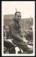 Foto-AK Motorrad mit Fahrer in