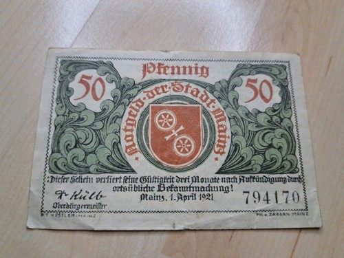 Notgeld mainz inflationsgeld - mainz,