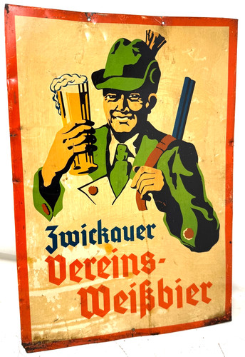 Werbeschild bier zwickau - bier,