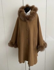 Köhler Krenzer Pelz Cape Federleicht 44 Oversize Fuchs Swinger Braun