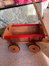 kleiner alter Bollerwagen Leiterwagen Puppenwagen Holzwagen DDR antik retro 
