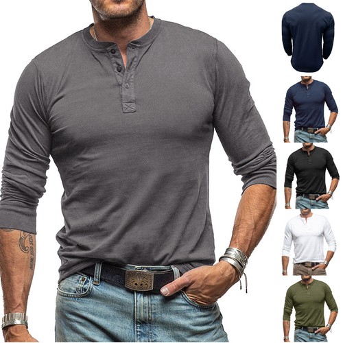 Herren freizeithemd henley - herren,