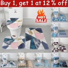 3Teilig Badgarnitur Badezimmer Matte Set Dusch Bade Matte Vorleger Teppich WC☆