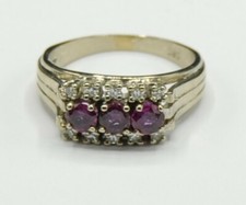 Weißgold Rubin Saphir Diamant