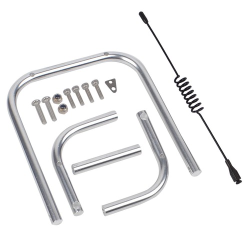 Aluminum rear bumper guard - aluminum,
