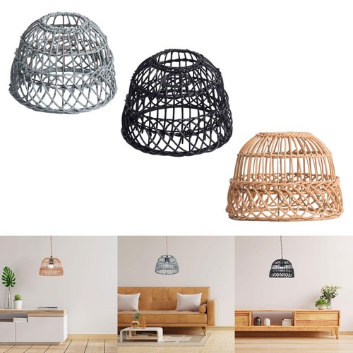 Gewebter rattan lampenschirm - gewebter, rattan-lampenschirm