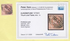 ## AD Thurn & Taxis MiNr 19 gest. , KATALOGWERT = 600 EUR , BPP - BEFUND ##