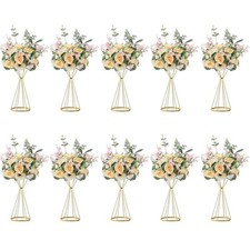 Sziqiqi Blumenständer Gold für Hochzeit: 50cm Hohe Trompete Vase für Tische