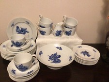 Royal Copenhagen Tee/Kaffeeservice BLAUE BLUME für 6 Personen,26Teile