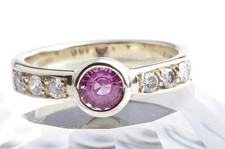 Ring Pink Saphir Safir rund