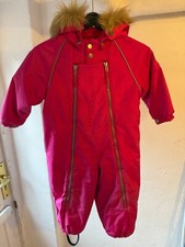 Ticket To Heaven Schneeanzug mit Fellkragen,  Größe 86 pink, guter Zustand