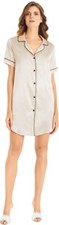 Satin nachthemd tunika mit - satin-nachthemd,