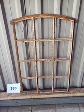 Originales Dänisches Rundbogen Gussfenster  H.:79cm mittig B.:55cm Mit Haken 