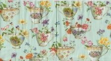 3 lose Servietten ~ Alte Tasse mit Blumen Blüten Vintage shabby