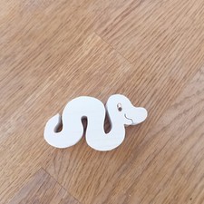 Wurm Holz Figur 8 cm  Garten Deko unbehandelt Sägearbeit Neu!