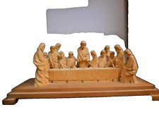 Das letzte heilige Abendmahl 12 Apostel Holz Hand geschnitzt- Zustand siehe Bild