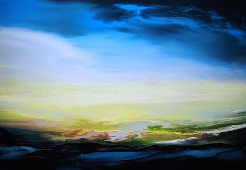 Abstrakte malerei landschaft - abstrakte,