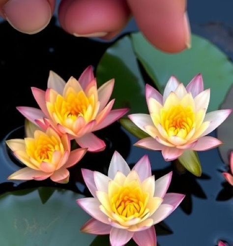 Mehrfarbige zwergseerose - mehrfarbige,