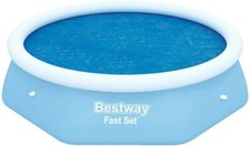 Bestway Flowclear Solarabdeckplane, Ø 210 cm, für runde 244 cm Fast Set Pools