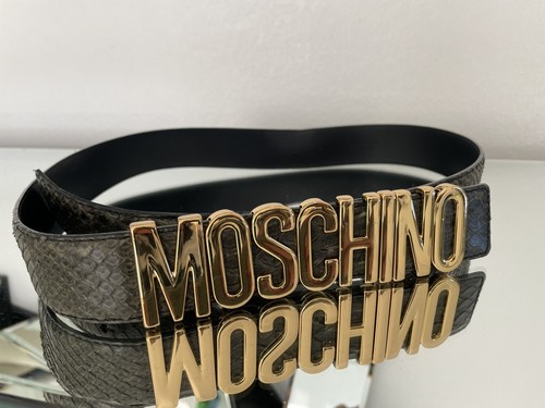 Moschino reptil ledergürtel - moschino,
