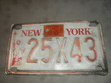 Seltenes rotes gebrauchtes US Motorrad Kennzeichen Nummernschild USA NEW YORK