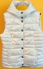 Einzigartige Creme Farbende Steppweste Gr. L m. Kaputze 