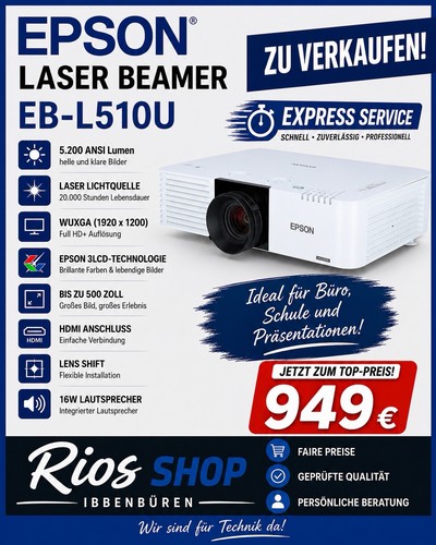 Epson l510u laser - eb-l510u, beamer