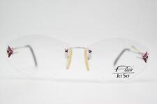 Vintage Brille Flair JET SET 740 Silber Mehrfarbig Randlos Brillengestell