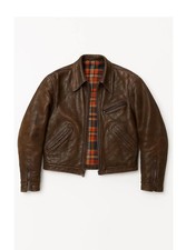 Men's 1930s A2 Retro Distressed Brown Cowhide Leather Jacket | Vintage Style