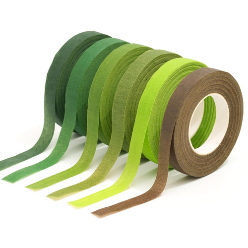 Floristenband 6er set n - floristenband, gr�n