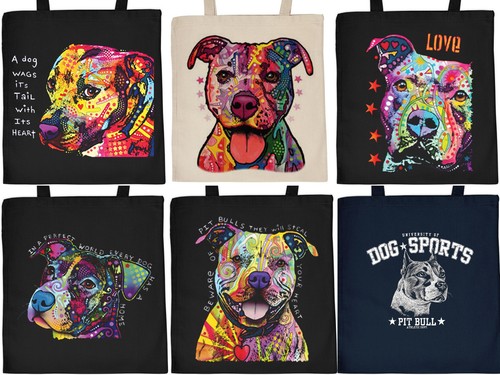 Pit bull motiv baumwolltasche - pit,