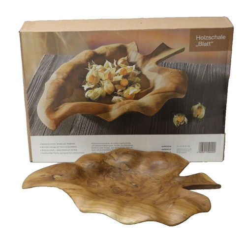 Holzschale blatt obstschale - blatt,