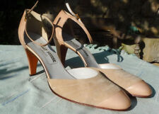 Vintage Sling Pumps Sandalen von BALLY SUISSE bellezza, Gr. 6 1/2, Beige - Nude