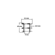 Kettenschloss mini quad - , h