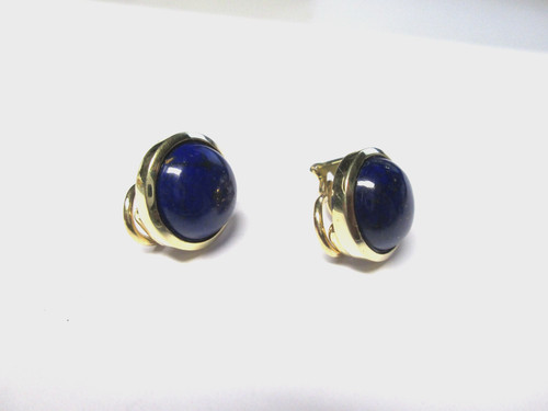 Ohrclips mit blauen steinen - mit,