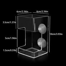 Aquarium Futterring Schwimmendes Tablett Saugnapf Futterstation Fisch