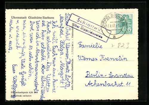 Ansichtskarte landpoststempel - ansichtskarte,