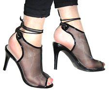 High Heel Mesh durchsichtig Stiefel Stiefelletten 10,5 cm Gr. 40