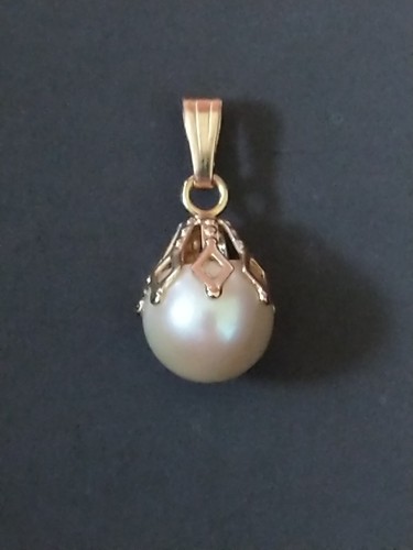 585er gold anhänger - anhänger, akoya