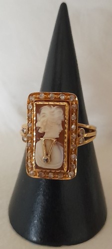 Viktorianischer ring mit kamee - ring,