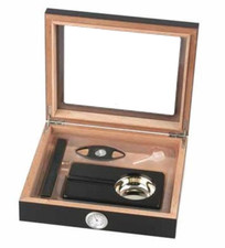 Humidor-Set schwarz