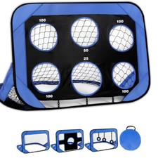 4-in-1 Fussballtor Set für Kinder Außen Garten Fussball Mini-Tor Fußballtor