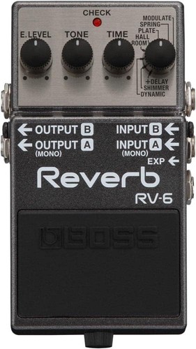 Boss reverb effektpedal - boss, rv-6