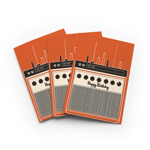 Retro orange radio verstärker - orange,